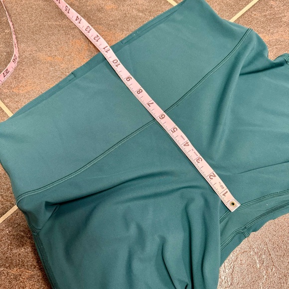 Lululemon Align High Rise Mini Flare Pants Stretchy Workout Yoga Teal Green 12 - Picture 6 of 9